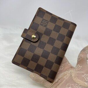 421 Pre Owned Authentic Louis Vuitton Damier Ebene Agenda Cover CA1002
